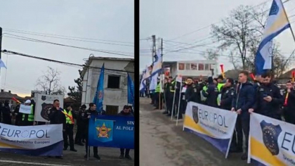 Proteste masive ale Poliției în toată țara. Sute de polițiști au ieșit pe străzi împotriva Ordonanței „Trenuleț”