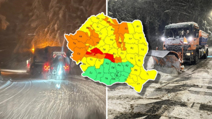 Cod ROȘU de viscol în România. Meteorologii ANM au prelungit avertizările de ninsori și vânt puternic