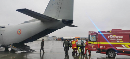 Pacient cu arsuri, trimis în Belgia cu o aeronavă Spartan